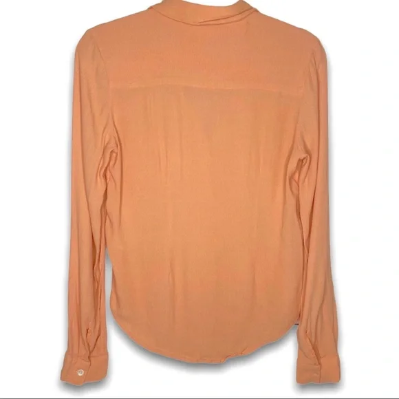 MM Contour Miss Me Peach Long Sleeve Shirt Medium - Picture 4 of 4